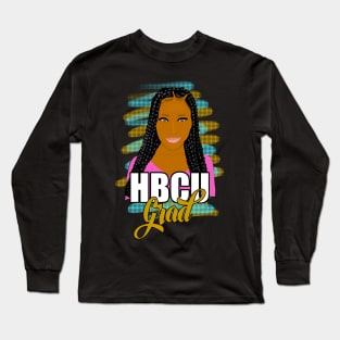 HBCU Grad Long Braids Long Sleeve T-Shirt